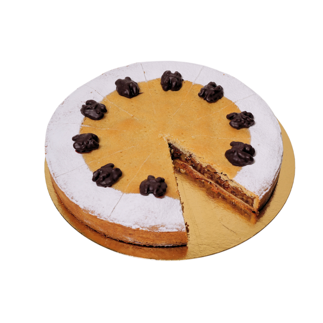 Engadiner Nusstorte Anschnitt