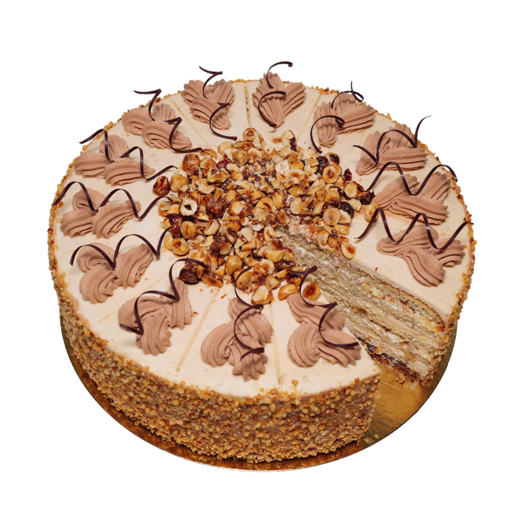 Haselnuss Torte Anschnitt