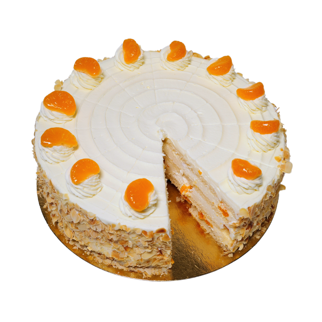 Käsesahnetorte mit Mandarinen Anschnitt