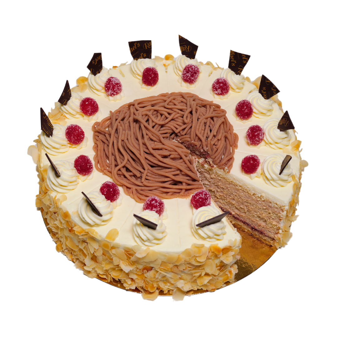 Vermicelle Torte Anschnitt